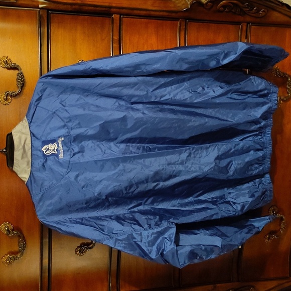 Vtg Fan Gear Blue Duke University Windbreaker Sz L - Picture 4 of 7